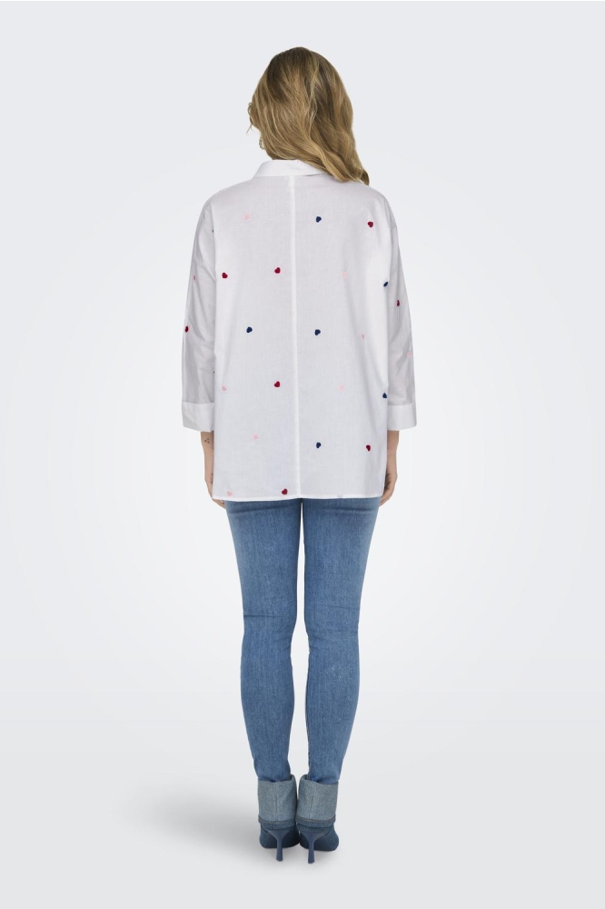ONLNEW LINA GRACE LS EMB SHIRT NOOS 15283743 BRIGHT WHITE